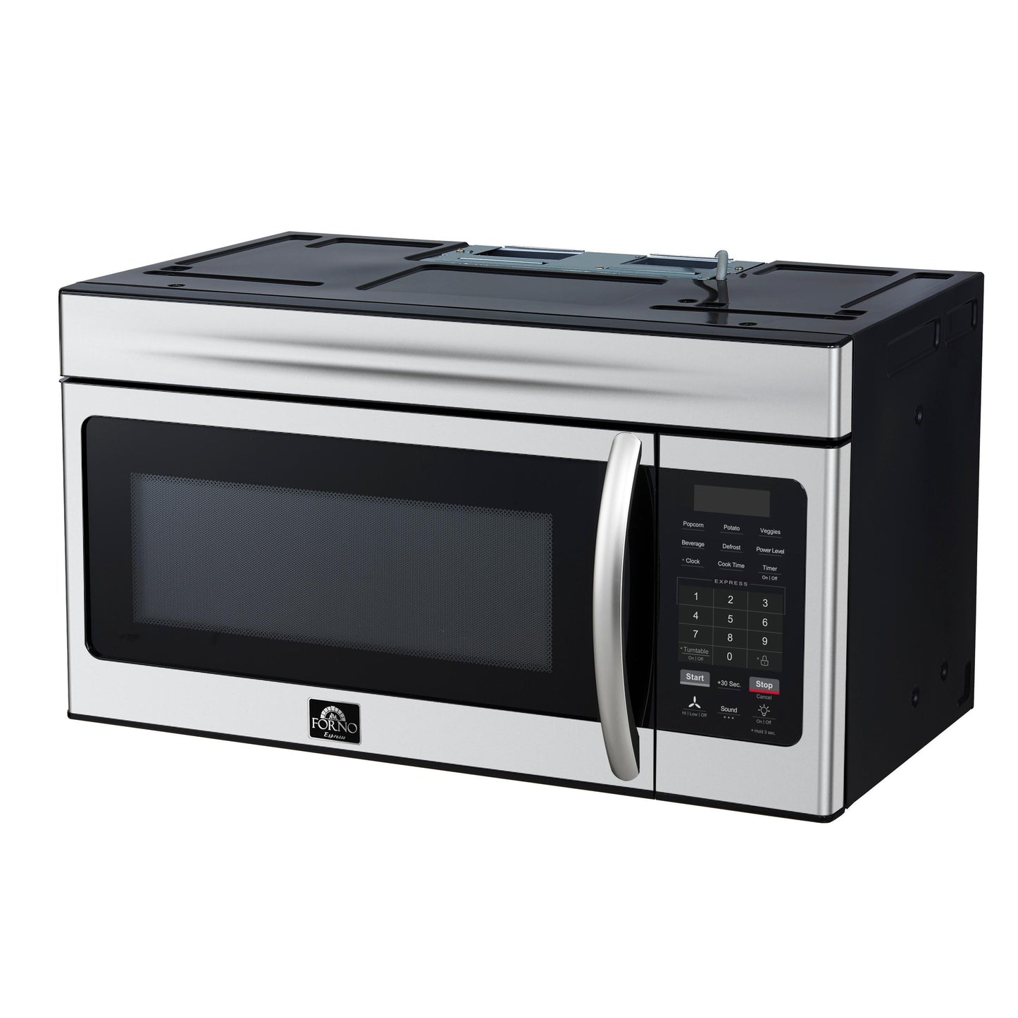 Forno FOTR300730 Forno Scalo 30-Inch Over The Range Microwave, Stainless Steel - 1.6 Cu.Ft, 300 Cfm Vent, Touch Control, Led Light