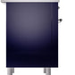 Ilve UPI366NMPMBC Nostalgie Ii 36 Inch Electric Freestanding Range In Blue With Chrome Trim
