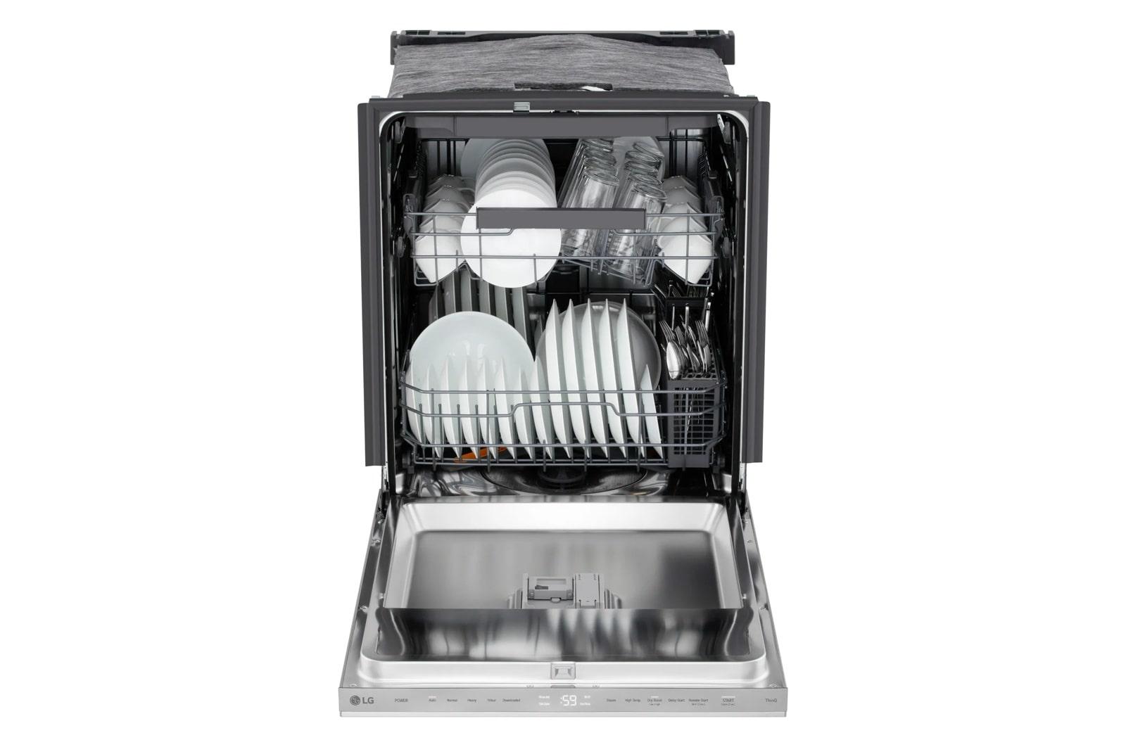 Lg LDNPM545S Smart Flushfit™ Top Control Dishwasher With 1-Hour Wash & Dry, Quadwash® Pro, And Dynamic Heat Dry™ W/Autovent Dry™