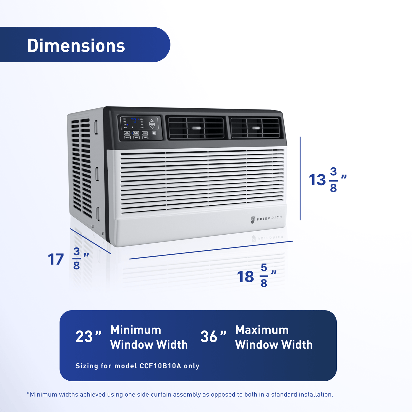 Friedrich CCF08B10C Friedrich Chill Premier 8,000 Btu 115V Smart Window Air Conditioner - Cool Only