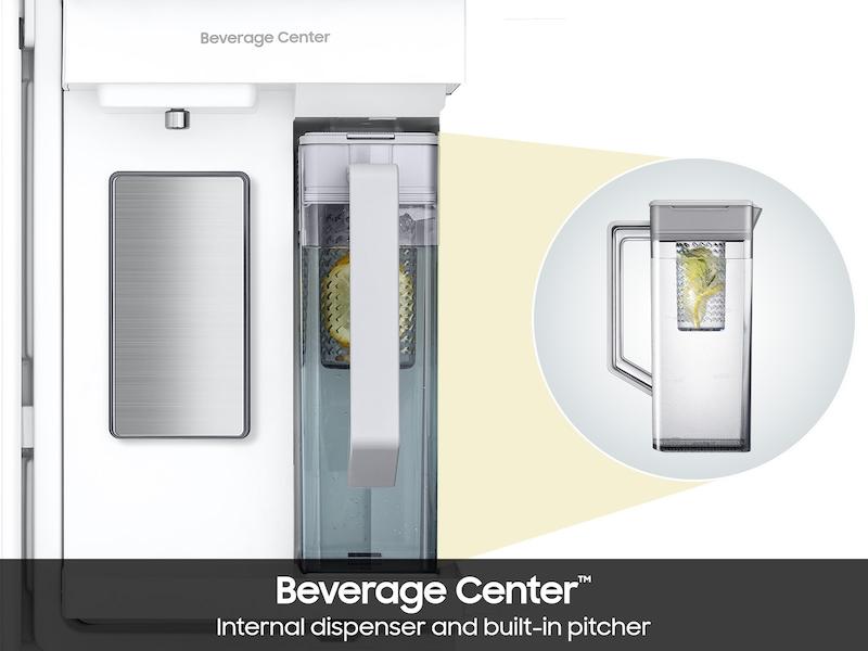 Samsung RF70F23DER Bespoke 23 Cu. Ft. Counter Depth 4-Door French Door Refrigerator With Inner Beverage Center™ & Flexzone™ Drawer In Stainless Steel