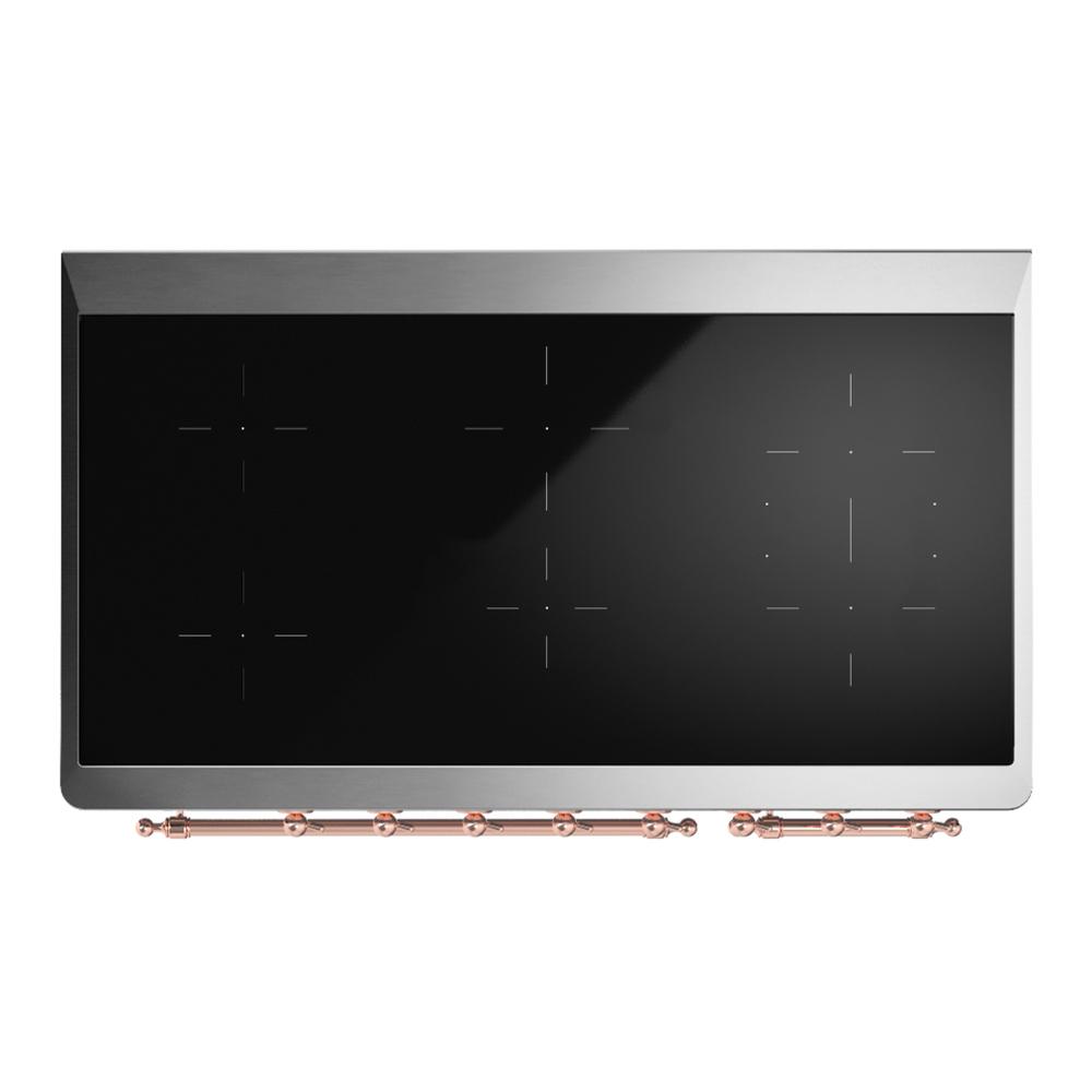 Ilve UMIB48QNR3EGP Ilve Umib48Qnr3Egp Majestic Iii 48 Inch Induction Range With 6 Elements, 5.02 Cu. Ft. Total Oven Capacity (Solid Door, Emerald Green, Copper)