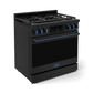 Thor Kitchen RSG36BLPBLU 36 Inch Professional Lp Range With Tilt Panel Touch Control In Stainless Black/Blue Gordon Ramsay Series - Rsg36Blp-Blu
