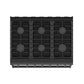 Thor Kitchen LRG3601UB 36 Inch Professional Gas Range In Black