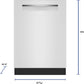 Bosch SHP65DM2N 500 Series, Built-Under Dishwasher, 24'', White