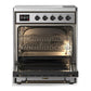 Ilve UMIB30NR3SSB Ilve Umib30Nr3Ssb Majestic Iii 30 Inch Induction Range With 4 Elements, 4 Cu. Ft. Oven Capacity (Triple Glass Door, Stainless Steel, Burnished)