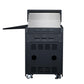 Forno FODKT2568BLK Forno All Aperto 99,600 Btu Outdoor Kitchen, 5 Burners, Infrared Burners, Side Burner, Black Sintered Stone Countertops, Gas Pizza Oven, Sink Module, Bar & Beverage Center