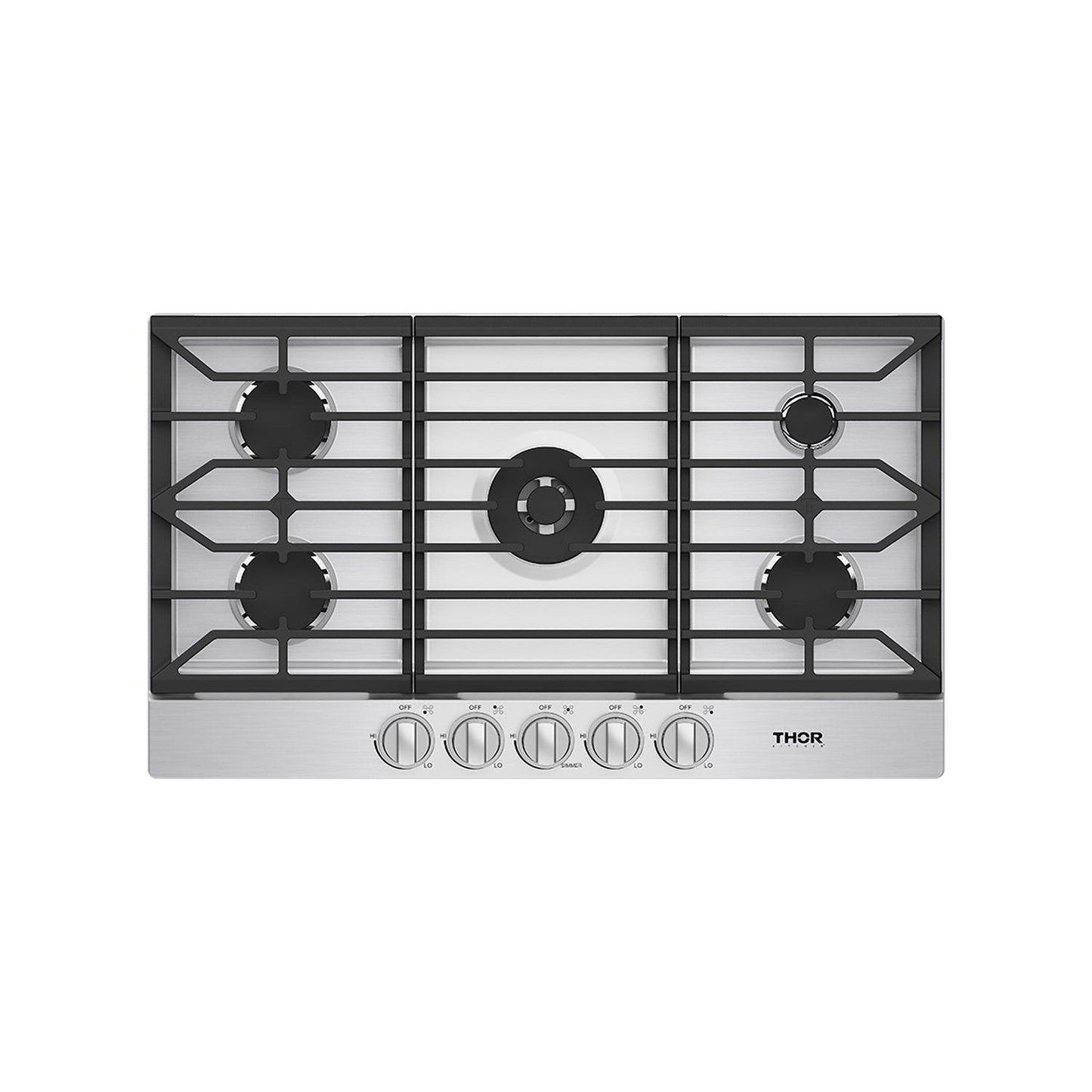 Thor Kitchen TGC36F 36 Inch Professional Gas Cooktop In Stainless Steel
