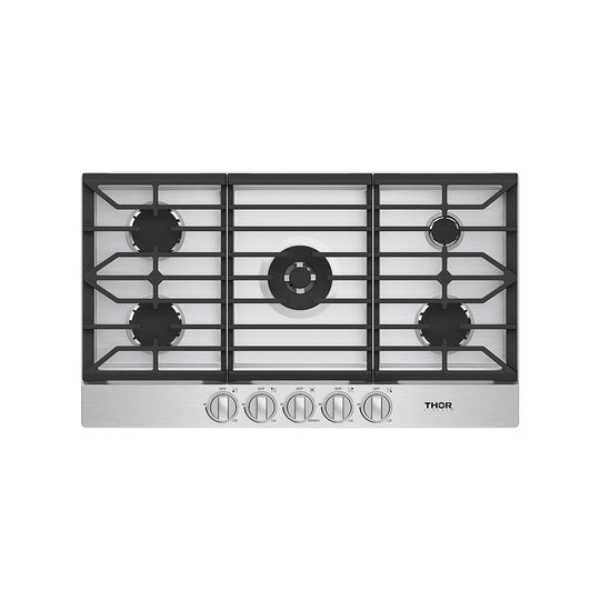 Thor Kitchen TGC36F 36 Inch Professional Gas Cooktop In Stainless Steel