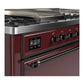 Ilve UM60FSQNR3BUBLP Ilve Um60Fsqnr3Bublp Majestic Iii 60 Inch Dual Fuel Range With 7 Burners, Griddle And French Top, Dual Function Burner With Up To 25,000 Btu (Liquid Propane, Solid Door, Burgundy, Burnished)
