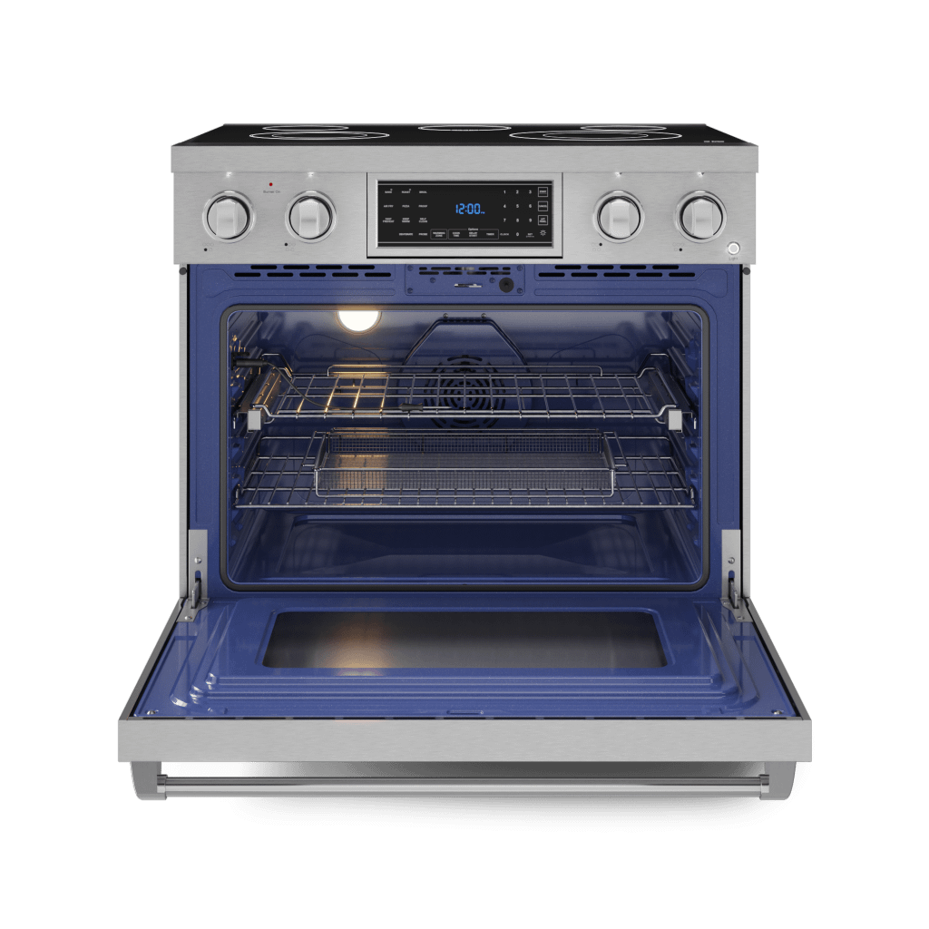 Thor Kitchen RSE36 36 Inch Professional Electric Range With Tilt Panel Touch Control In Stainless Steel Gordon Ramsay Series - Rse36