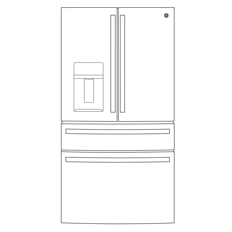 Ge Appliances PXD22BYPFS Ge Profile&#8482; 22.4 Cu. Ft. Smart Counter-Depth Fingerprint Resistant 4-Door French-Door Refrigerator With Door In Door