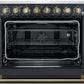 Forno FFSEL601136BLK Forno Paolo 36 Inch Black Freestanding Electric Range, Stainless Steel, 5.44 Cu.Ft, True Convection Oven, Energy Efficient