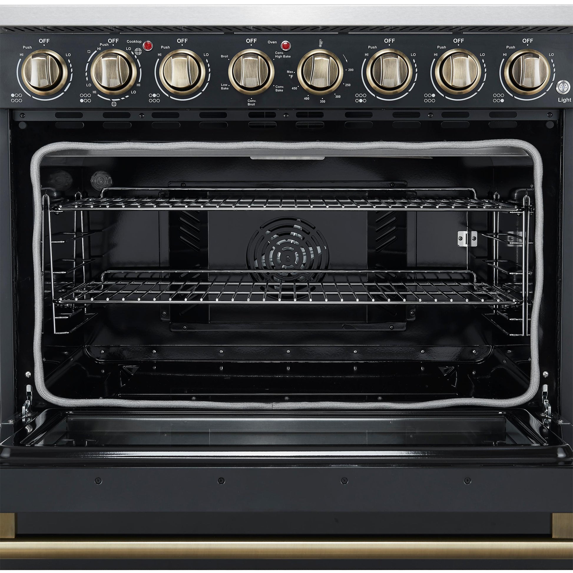 Forno FFSEL601136BLK Forno Paolo 36 Inch Black Freestanding Electric Range, Stainless Steel, 5.44 Cu.Ft, True Convection Oven, Energy Efficient