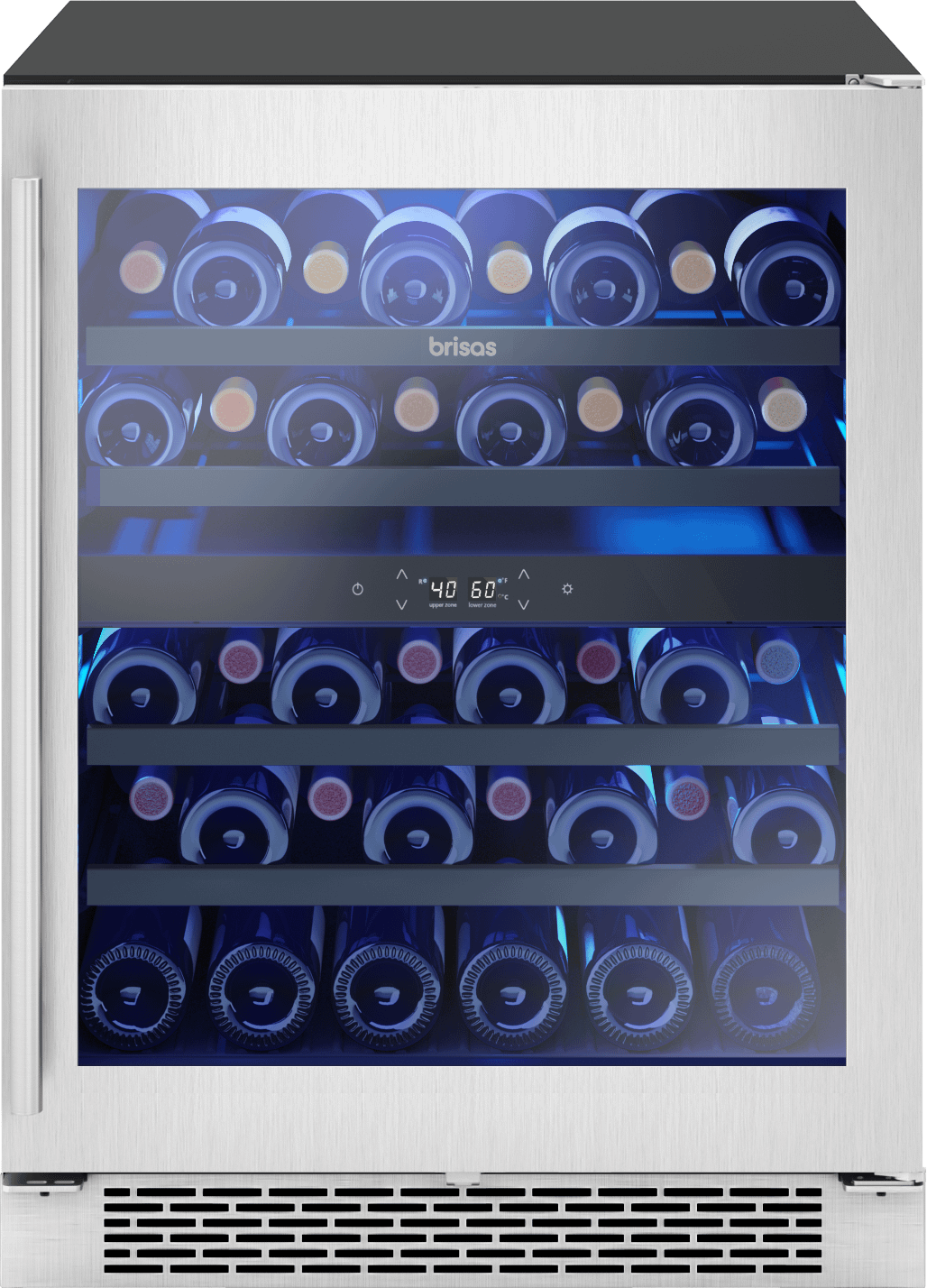 Zephyr BWN24C02AGADA Brisas Wine Cooler, 24In Uc, Ss+Glass,2Z, Ada