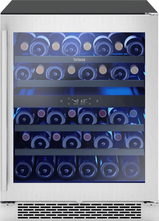 Zephyr BWN24C02AGADA Brisas Wine Cooler, 24In Uc, Ss+Glass,2Z, Ada
