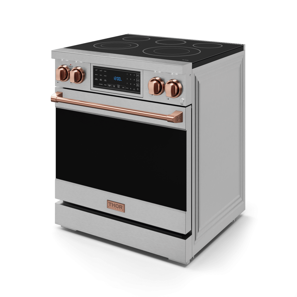 Thor Kitchen RSE30RSG 30 Inch Professional Electric Range With Tilt Panel Touch Control In Stainless Steel/Rose Gold Gordon Ramsay Series - Rse30-Rsg