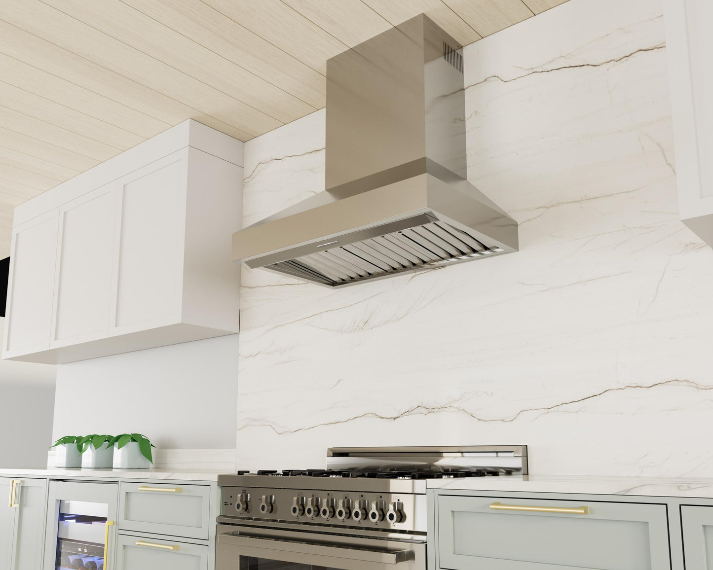 Xo Appliance XOVV248KSE 48In Pro Wall Chimney Hood Ss Straight Lip 1000 Cfm