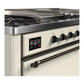 Ilve UM60FSQNR3AWBLP Ilve Um60Fsqnr3Awblp Majestic Iii 60 Inch Dual Fuel Range With 7 Burners, Griddle And French Top, Dual Function Burner With Up To 25,000 Btu (Liquid Propane, Solid Door, Antique White, Burnished)