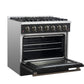 Forno FFSGS624436BLK Forno Galiano 36-Inch Freestanding Gas Range In Black With Antique Brass Design, 6 Burners, 83,000 Btu, 5.36 Cu.Ft. Convection Oven