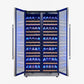 Forno FWCDR664240S Forno Vernazza 40-Inch Side-By-Side Dual Zone Wine Cellar, 25.07 Cu.Ft Capacity, Stainless Steel, Temperature Control, Uv-Protected Glass Door, Wooden Shelves