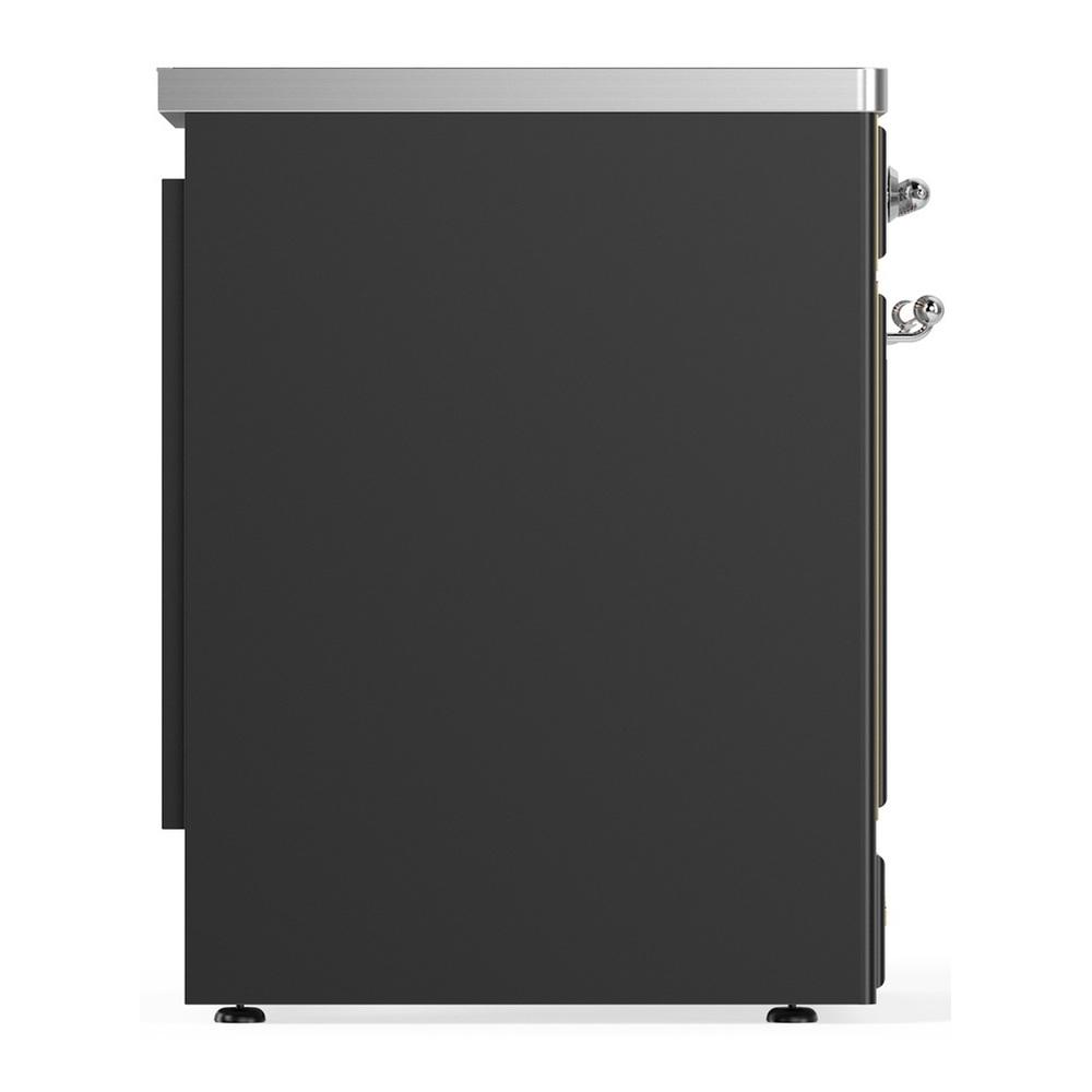 Ilve UMIB30NR3MGC Ilve Umib30Nr3Mgc Majestic Iii 30 Inch Induction Range With 4 Elements, 4 Cu. Ft. Oven Capacity (Triple Glass Door, Graphite Matte, Chrome)