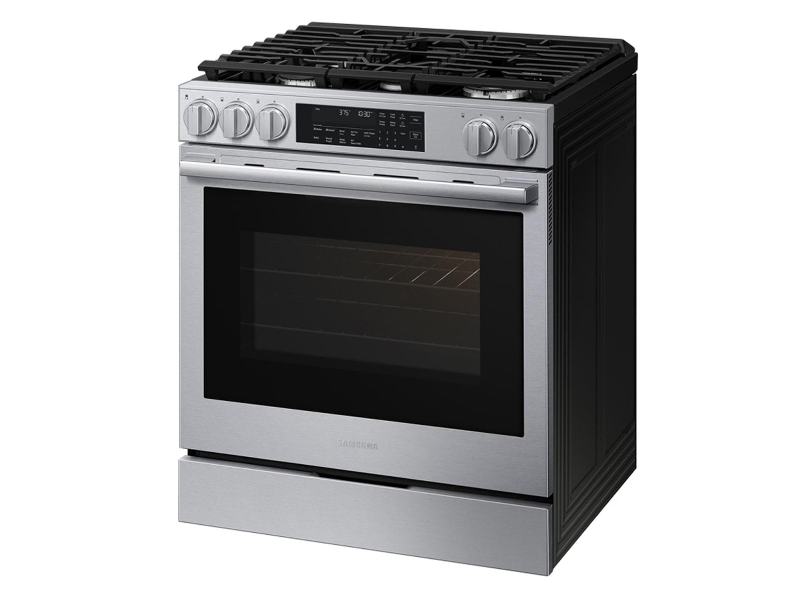 Samsung NSG90H63SRAA Bespoke Smart Slide-In Dual Fuel Range Pro Style Elite Design Illuminated Knobs Air Fry Max