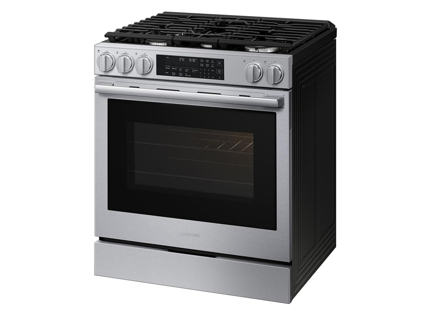 Samsung NSG90H63SR Bespoke Smart Slide-In Dual Fuel Range Pro Style Elite Design Illuminated Knobs Air Fry Max