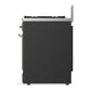Ilve UM30QNR3MGC Ilve Um30Qnr3Mgc Majestic Iii 30 Inch Dual Fuel Range With 5 Black Brass Burners, Dual Function Burner Up To 25,000 Btu (Natural Gas, Solid Door, Graphite Matte, Chrome)