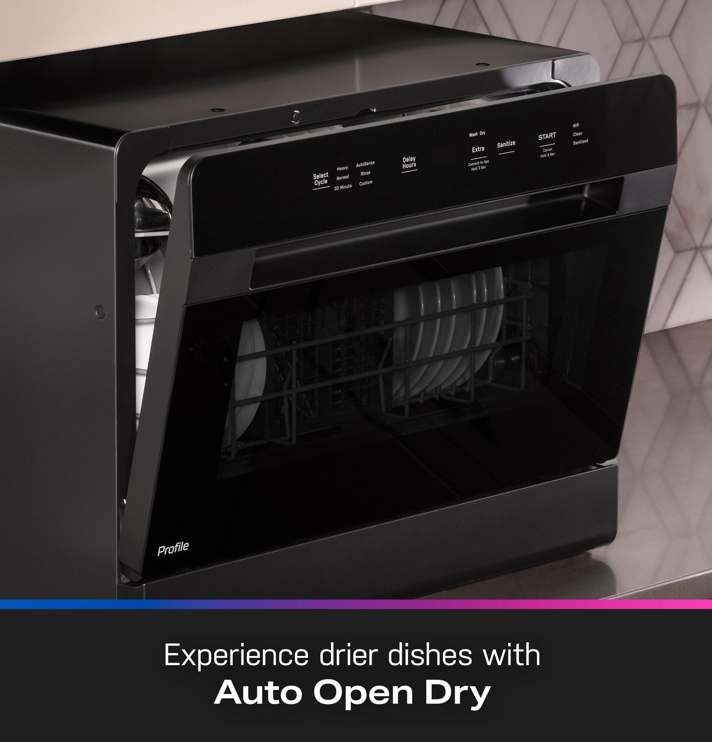 Ge Appliances PZF560HGWBB Ge Profile&#8482; Energy Star® Smart Compact Dishwasher For Countertop Or Built-In