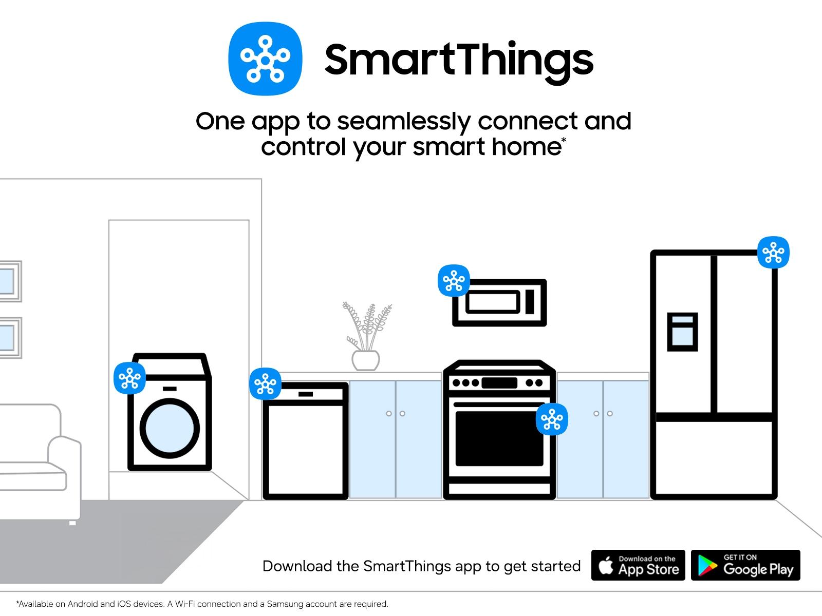 Samsung NSG90H60DRAA Bespoke Smart Slide-In Gas Range Flex Duo™ Oven Pro Style Design Dual True Convection