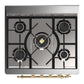 Ilve UM30NR3AWGLP Ilve Um30Nr3Awglp Majestic Iii 30 Inch Dual Fuel Range With 5 Black Brass Burners, Dual Function Burner Up To 25,000 Btu (Liquid Propane, Triple Glass Door, Antique White, Brass)