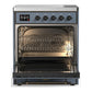 Ilve UMIB30NR3BGB Ilve Umib30Nr3Bgb Majestic Iii 30 Inch Induction Range With 4 Elements, 4 Cu. Ft. Oven Capacity (Triple Glass Door, Blue Grey, Burnished)