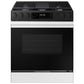 Samsung NSG6DB830012 Bespoke 6.0 Cu. Ft. Smart Slide-In Gas Range With Air Fry & Precision Knobs In White Glass