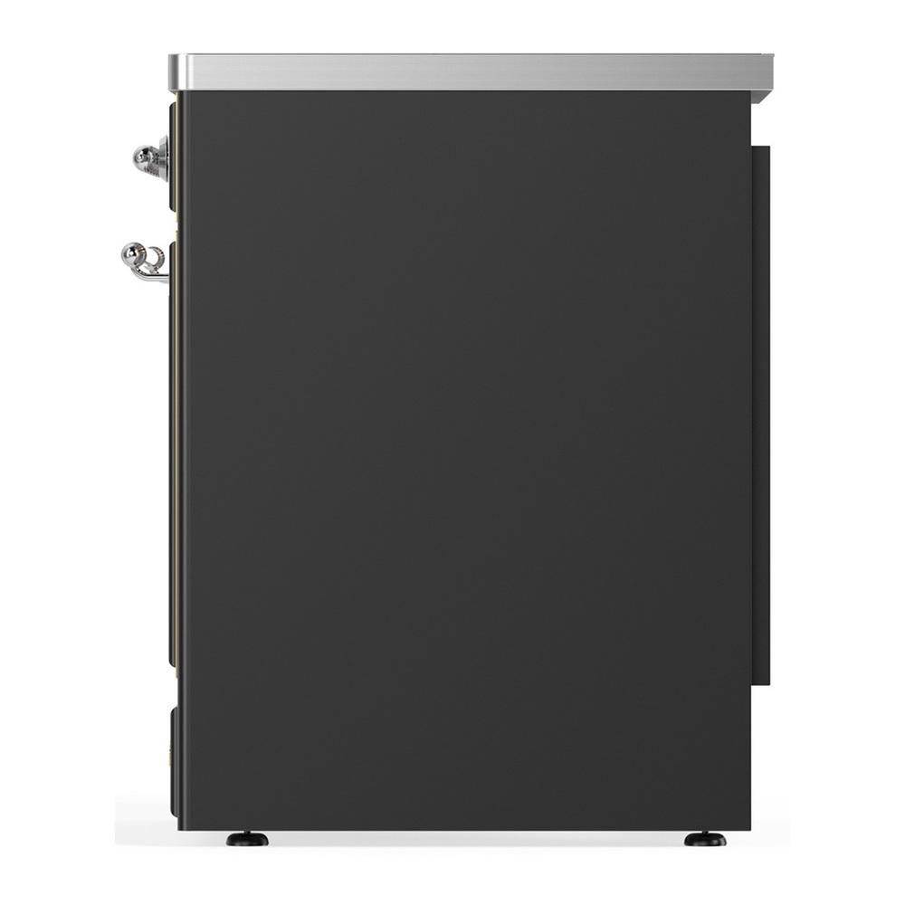 Ilve UMIB30NR3MGC Ilve Umib30Nr3Mgc Majestic Iii 30 Inch Induction Range With 4 Elements, 4 Cu. Ft. Oven Capacity (Triple Glass Door, Graphite Matte, Chrome)