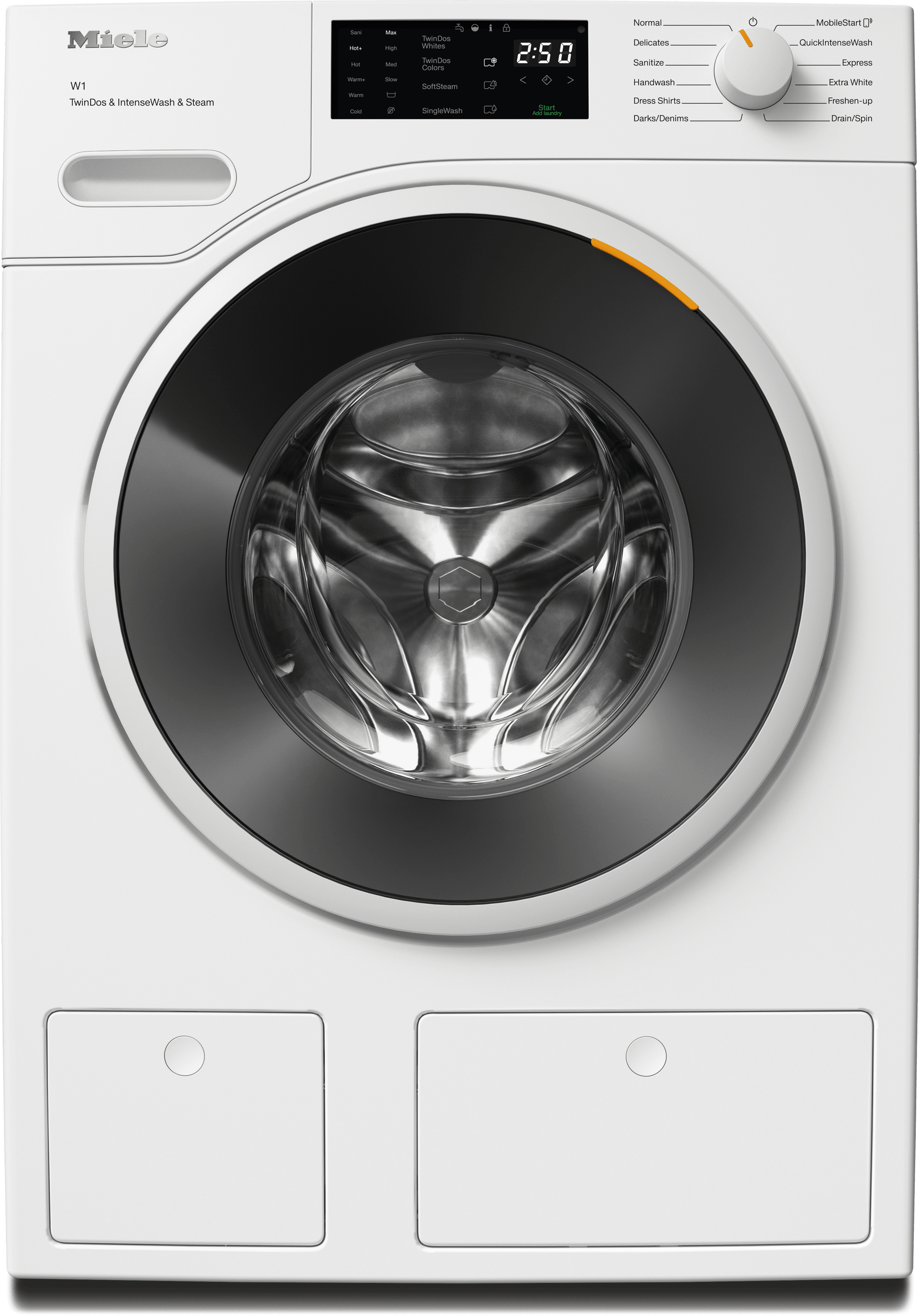 Miele WXF980WCS Wxf980 Wcs Tdos&Iwash&Steam - W1 Front-Loading Washing Machine: 8 Kg 1600 Rpm Auto Dosing Pre-Ironing Miele@Home Capdosing