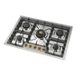 Ilve UHCPT75NSSG Ilve Uhcpt75Nssg Nostalgie Ii 30 Inch Built-In Gas Cooktop With 5 Burners, In Stainless Steel (Natural Gas)