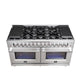 Forno FFSGS612560 Forno Massimo 60-Inch Freestanding Dual Fuel Range, 10 Burners, Double Convection Ovens