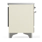 Ilve UMDIB40QNR3AWC Ilve Umdib40Qnr3Awc Majestic Iii 40 Inch Induction Range With 6 Elements, 3.82 Cu. Ft. Total Oven Capacity (Solid Door, Antique White, Chrome)