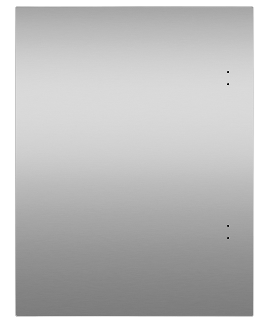 Fisher & Paykel RD2435L Solid Stainless Left-Hinge Door Panel For Integrated Undercounter Wine & Beverage, 60Cm