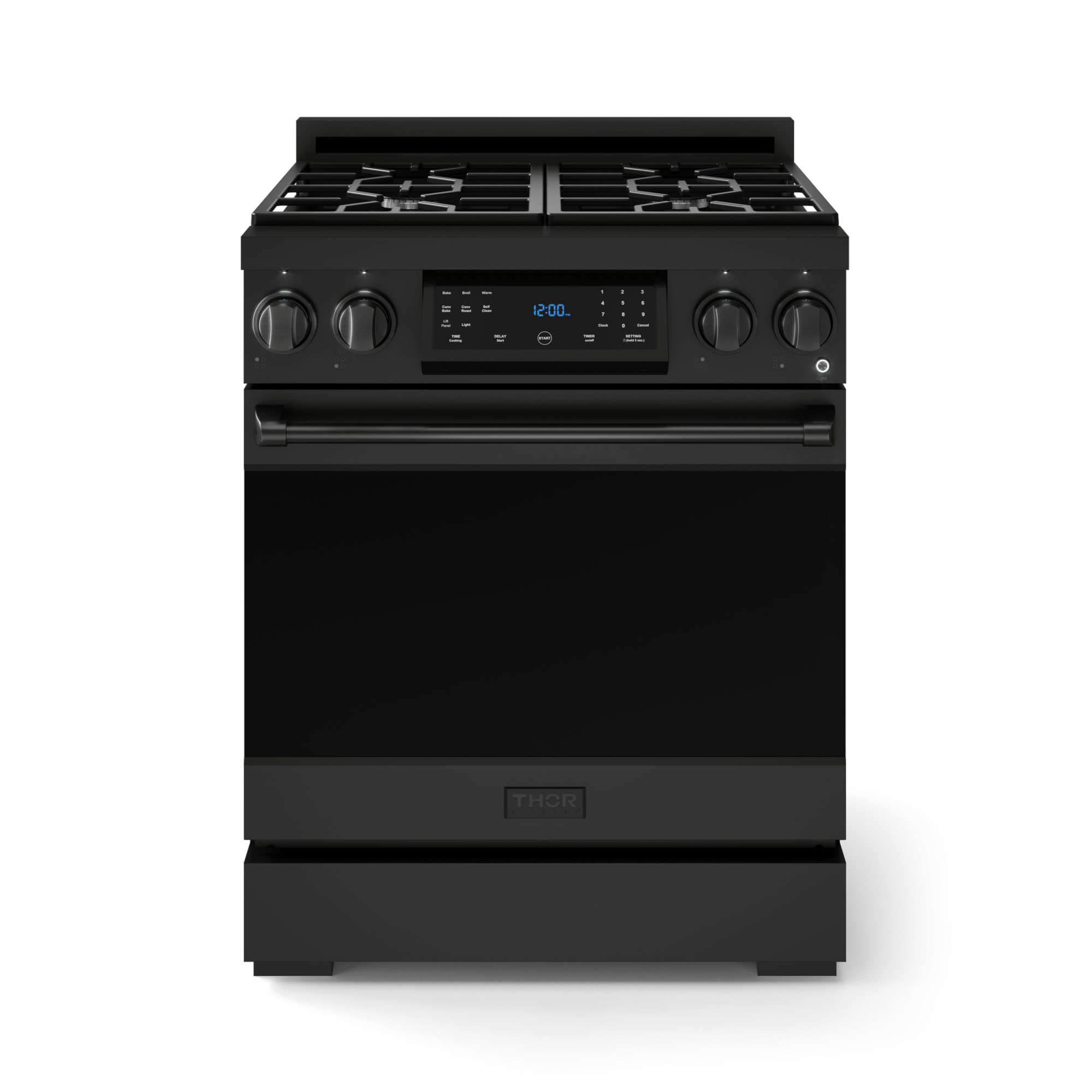Thor Kitchen RSG30BLP 30 Inch Professional Lp Range With Tilt Panel Touch Control In Matte Black Gordon Ramsay Series - Rsg30Blp