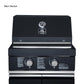 Forno FODKT2568BLK Forno All Aperto 99,600 Btu Outdoor Kitchen, 5 Burners, Infrared Burners, Side Burner, Black Sintered Stone Countertops, Gas Pizza Oven, Sink Module, Bar & Beverage Center
