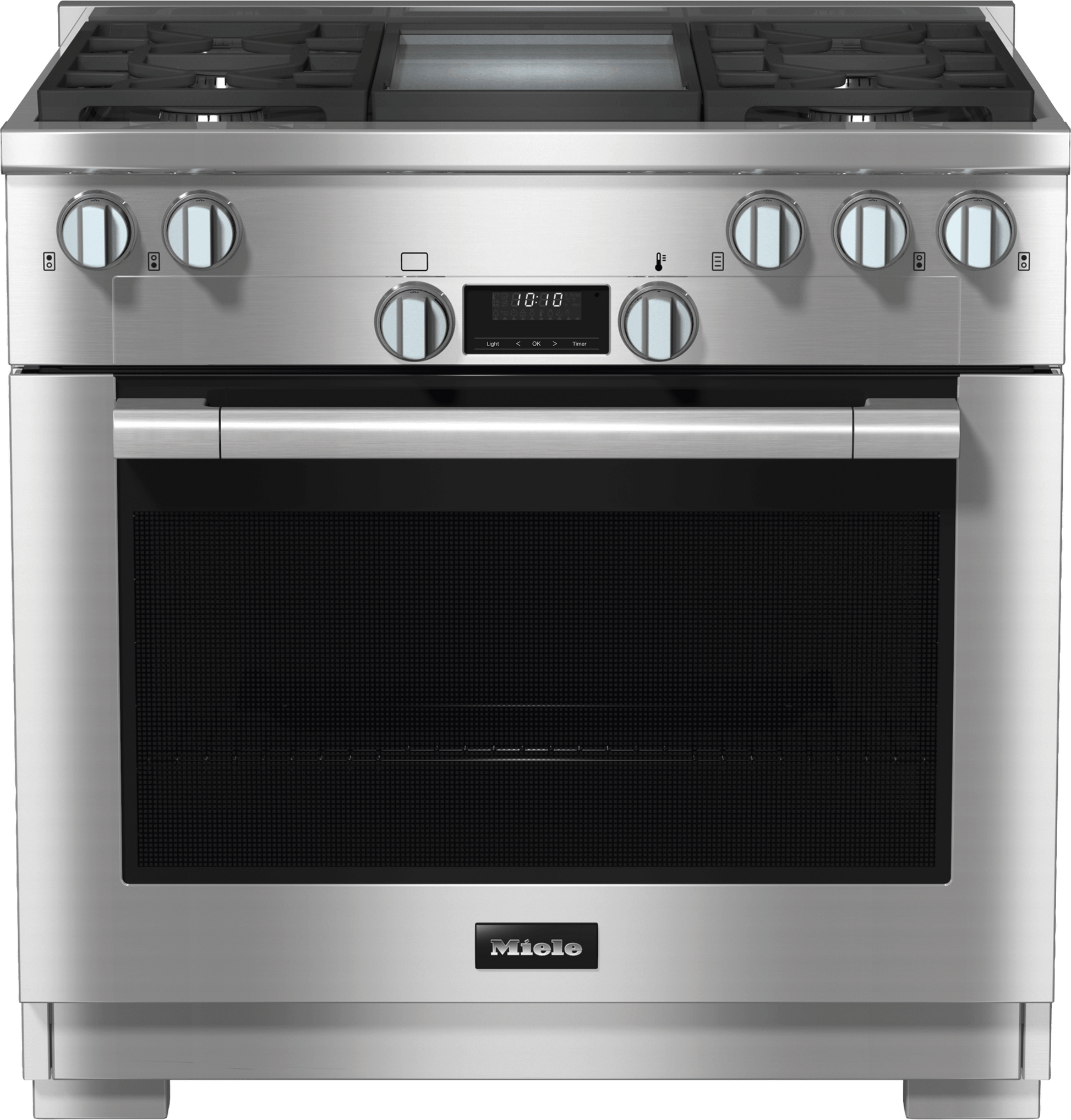 Miele HR11363GAGGD Hr 1136-3 G Ag Gd Clean Touch Steel - 36" Range All Gas With Directselect, Twin Convection Fans And M Pro Dual Stacked Burners