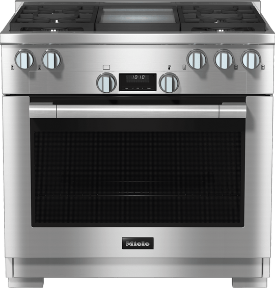 Miele HR11363GAGGD Hr 1136-3 G Ag Gd Clean Touch Steel - 36" Range All Gas With Directselect, Twin Convection Fans And M Pro Dual Stacked Burners