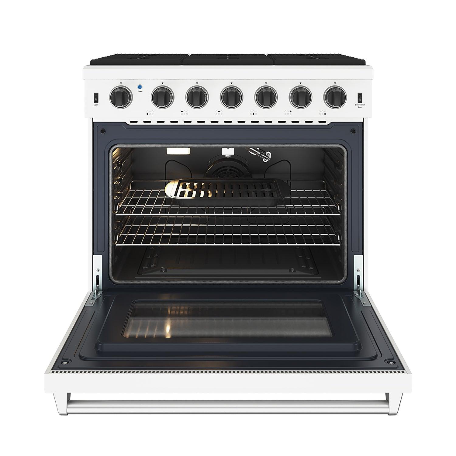 Thor Kitchen LRG3601UW 36 Inch Professional Gas Range In White