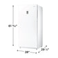 Frigidaire FFUE1536AW 15 Cu. Ft. Garage Ready Upright Convertible Freezer / Refrigerator