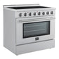 Forno FFSEL601136 Forno Paolo 36 Inch Freestanding Electric Range, Stainless Steel, 5.44 Cu.Ft, True Convection Oven, Energy Efficient