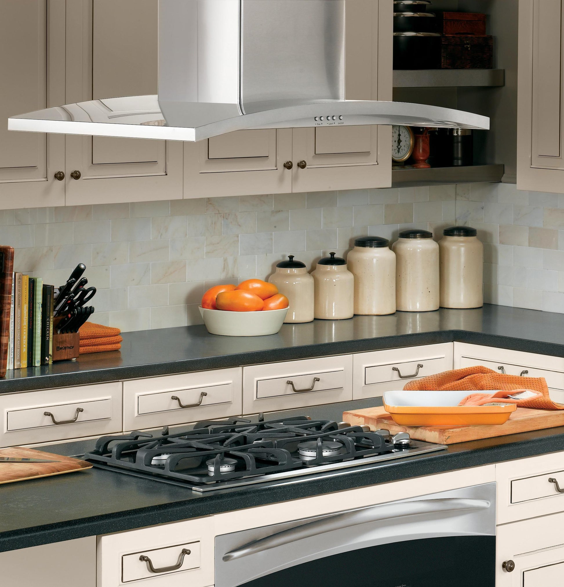 Haier UVI7361SWSS 36" Island-Mount Chimney Hood