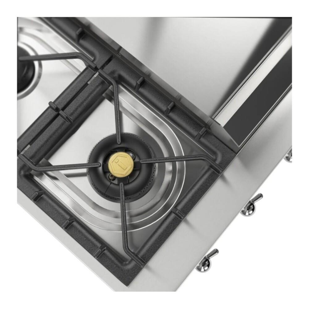 Ilve UHCP48FNSSC Ilve Uhcp48Fnssc Nostalgie Ii 48 Inch Built-In Gas Rangetop With Griddle, In Stainless Steel (Natural Gas, Chrome)