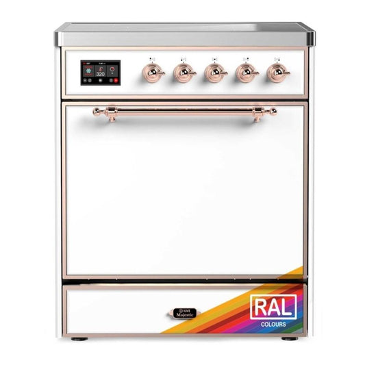 Ilve UMIB30QNR3RAP Ilve Umib30Qnr3Rap Majestic Iii 30 Inch Induction Range With 4 Elements, 4 Cu. Ft. Oven Capacity (Solid Door, Ral, Copper)